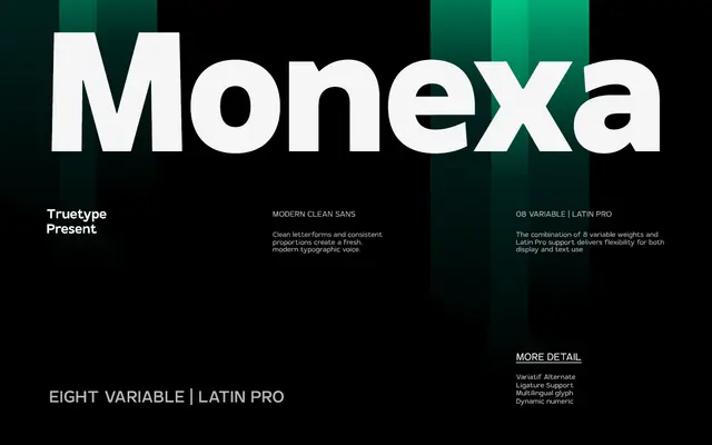 TRT Monexa specimen from TrueType