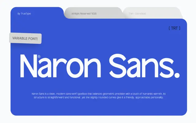 TRT Naron specimen from TrueType