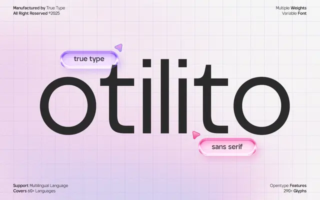 TRT Otilito specimen from TrueType