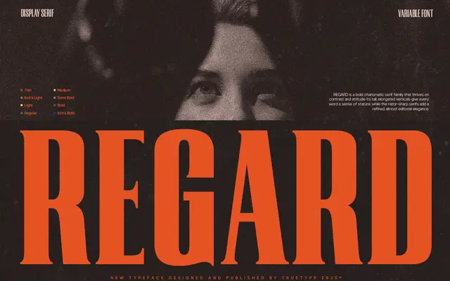 TRT Regard specimen from TrueType