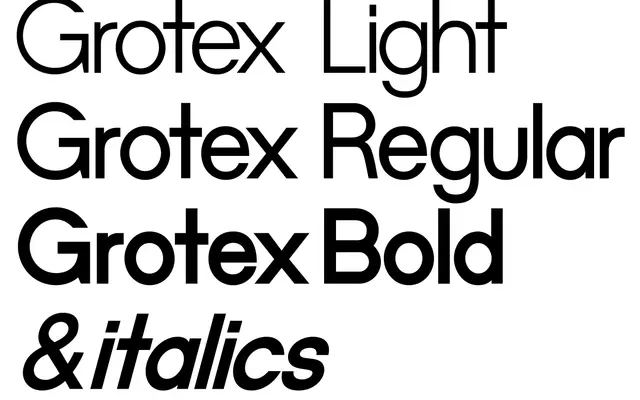 Grotex Sans specimen from Trulytype