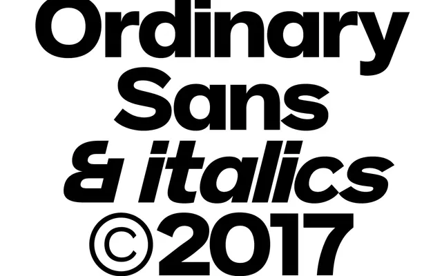 Ordinary Sans specimen from Trulytype