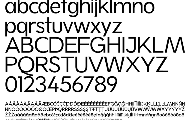 Winona Sans specimen from Trulytype