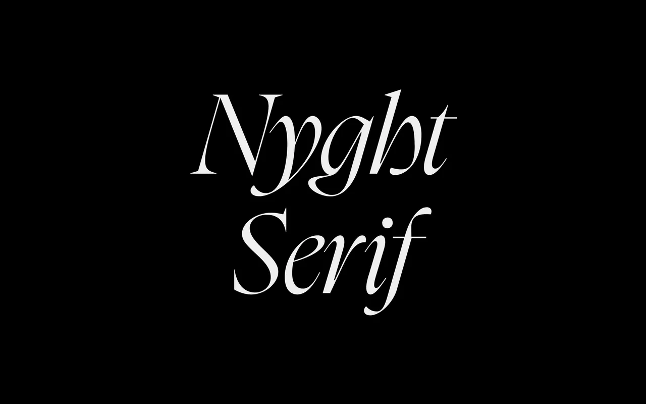 Nyght Serif specimen from Tunera