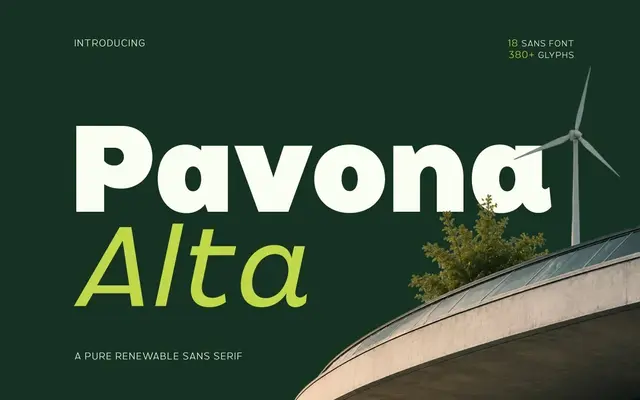 Pavona Alta – Pure Renewable Sans specimen from Twinletter