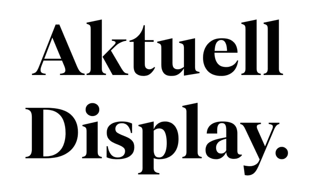 Aktuell Display specimen from TYPE BY