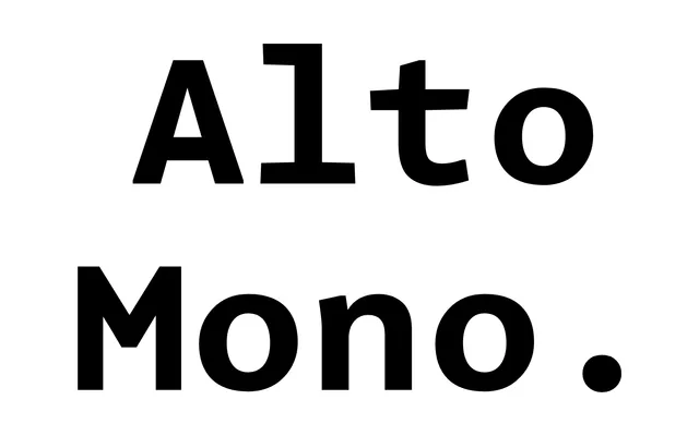 Alto Mono specimen from TYPE BY