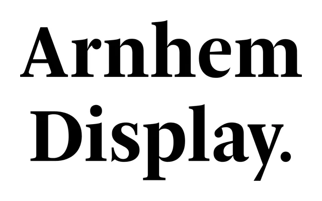 Arnhem Display specimen from TYPE BY