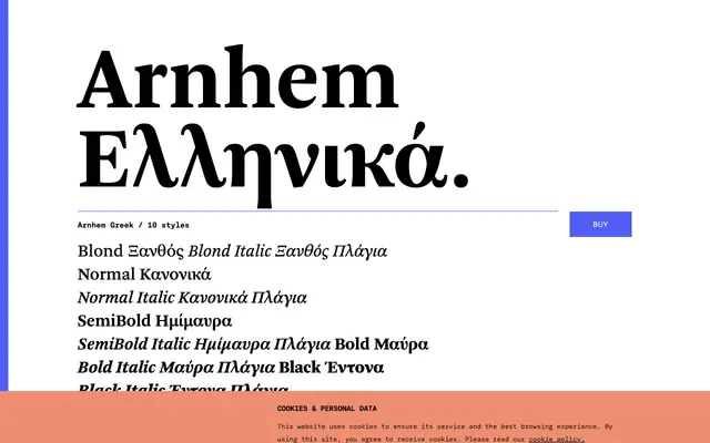 Arnhem Greek specimen from TYPE BY