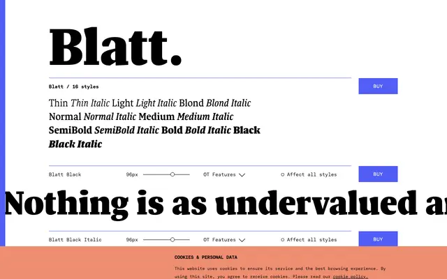 Blatt specimen from TYPE BY