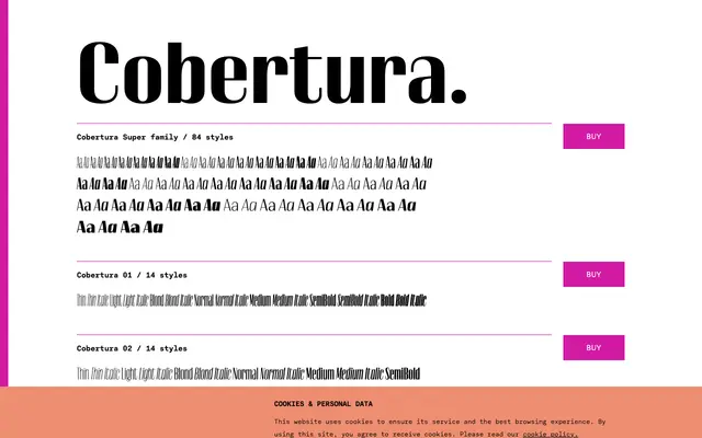 Cobertura specimen from TYPE BY