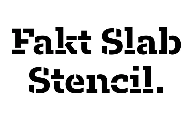 Fakt Slab Stencil specimen from TYPE BY