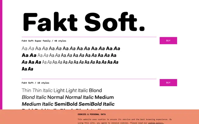 Fakt Soft specimen from TYPE BY