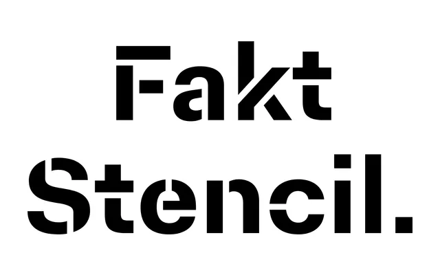 Fakt Stencil specimen from TYPE BY