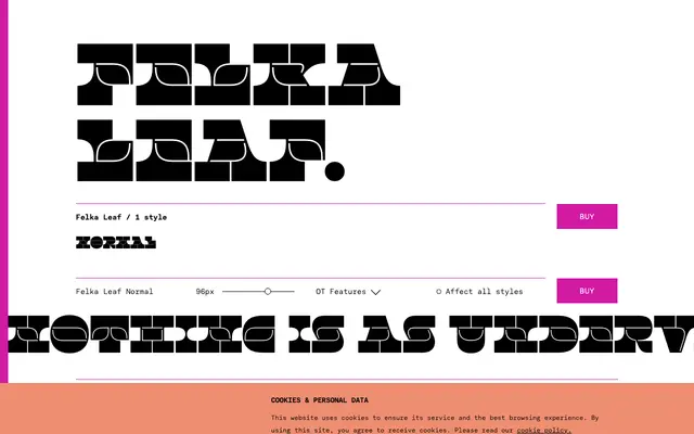 Felka Leaf specimen from TYPE BY
