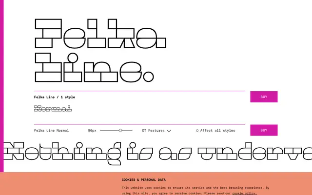 Felka Line specimen from TYPE BY