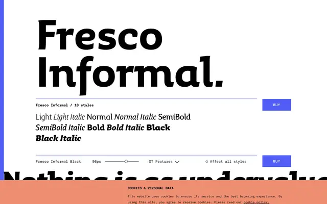 Fresco Informal specimen from TYPE BY