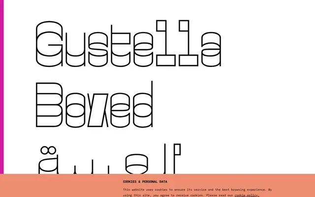 Gustella Boxed Arabic specimen from TYPE BY