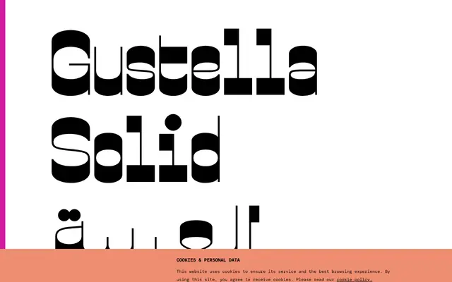 Gustella Solid Arabic specimen from TYPE BY
