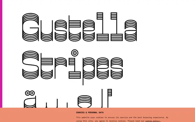 Gustella Stripes Arabic specimen from TYPE BY