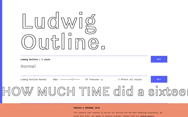 Ludwig Outline specimen from TYPE BY