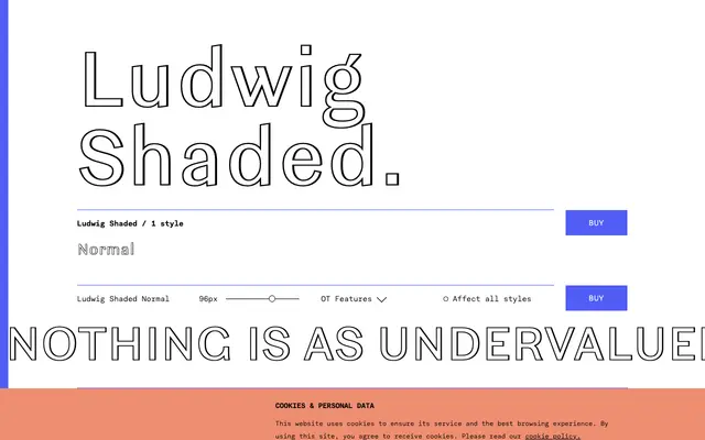 Ludwig Shaded specimen from TYPE BY