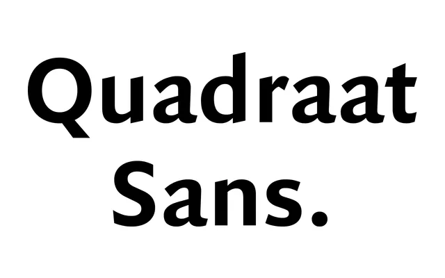 Quadraat Sans specimen from TYPE BY