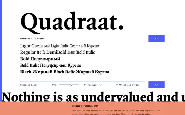 Quadraat specimen from TYPE BY