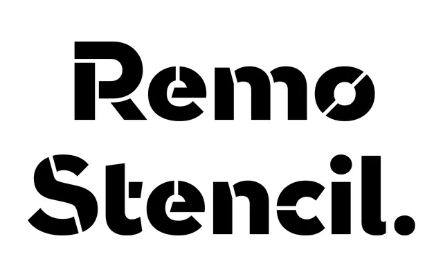 Remo Stencil specimen from TYPE BY