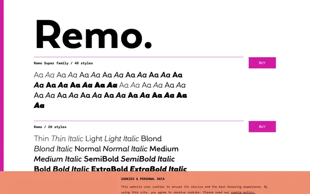 Remo specimen from TYPE BY