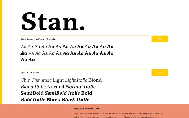 Stan specimen from TYPE BY