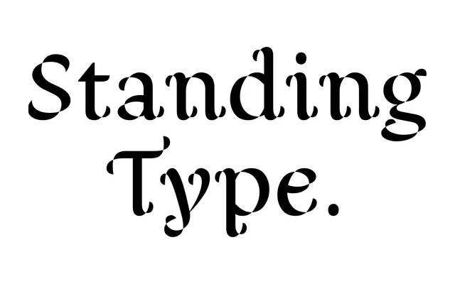 Standing Type specimen from TYPE BY