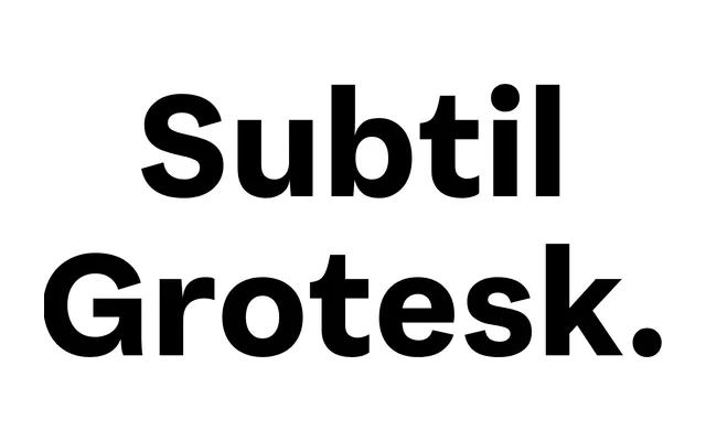 Subtil Grotesk specimen from TYPE BY