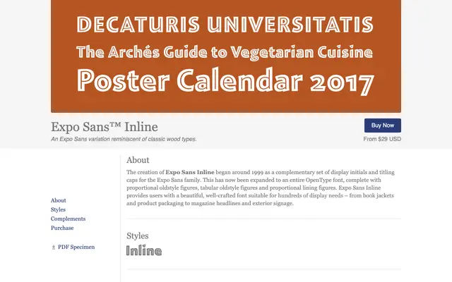 Expo Sans™ Inline specimen from Type Culture
