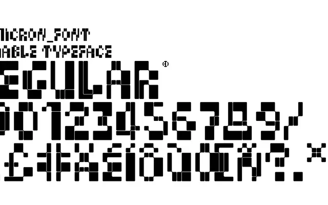 BD MicronFont specimen from Type Different