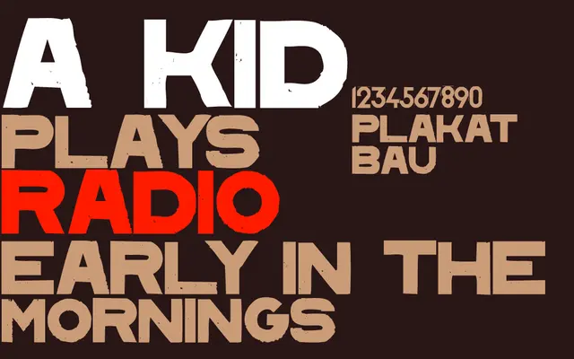 BD Plakatbau specimen from Type Different