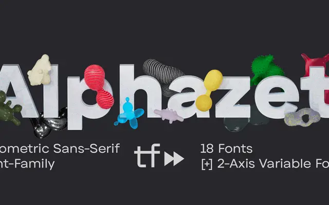 Alphazet specimen from Type Forward