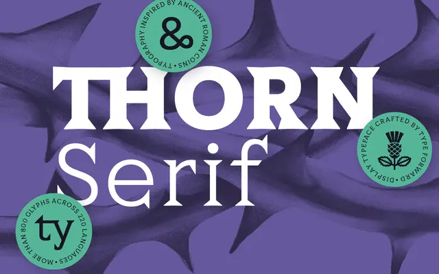 Thorn Serif specimen from Type Forward