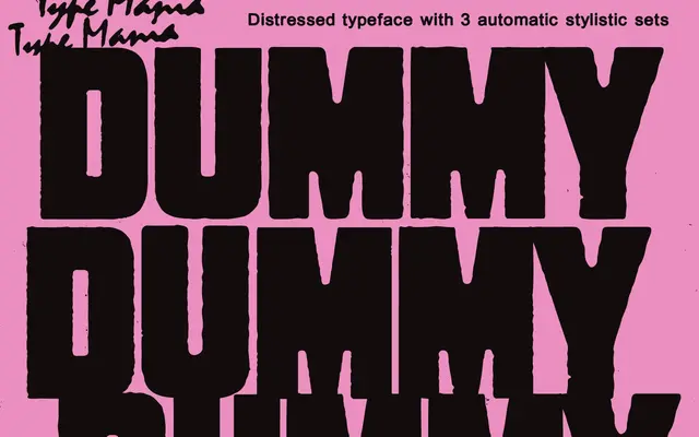 Dummy TM specimen from Type Mania