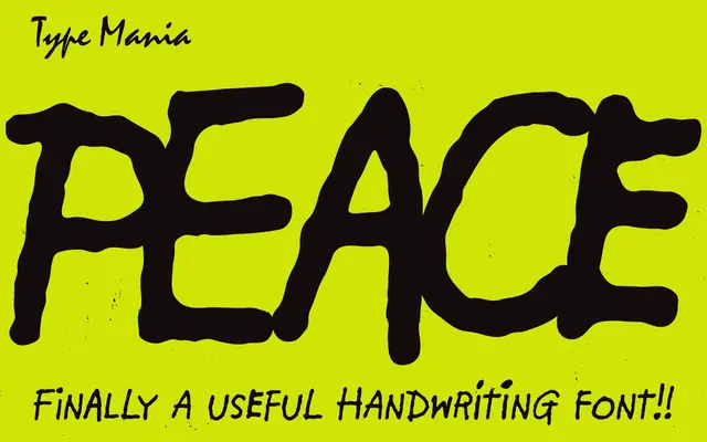 Peace TM specimen from Type Mania