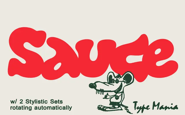 Sauce TM specimen from Type Mania