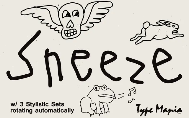 Sneeze TM specimen from Type Mania