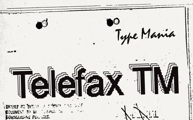 Telefax TM specimen from Type Mania