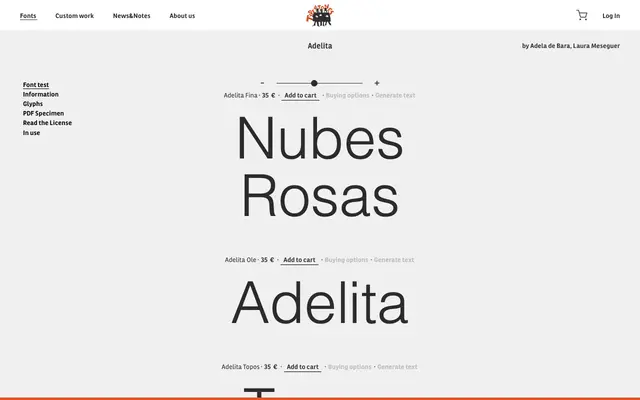 Adelita specimen from Type-ø-tones
