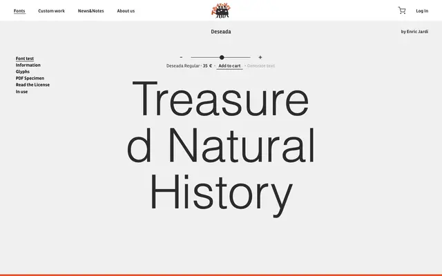 Deseada specimen from Type-ø-tones