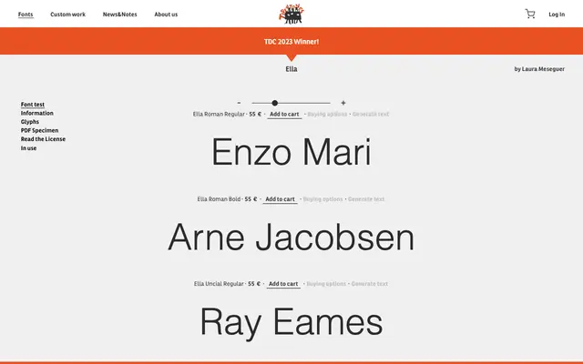 Ella specimen from Type-ø-tones