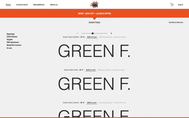 Green Fairy specimen from Type-ø-tones