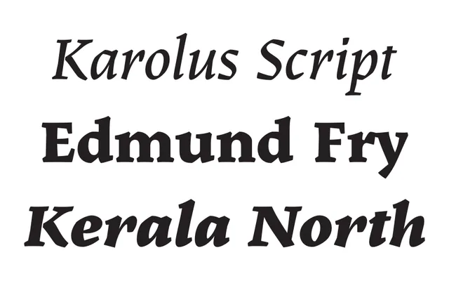 Karol specimen from Type-ø-tones