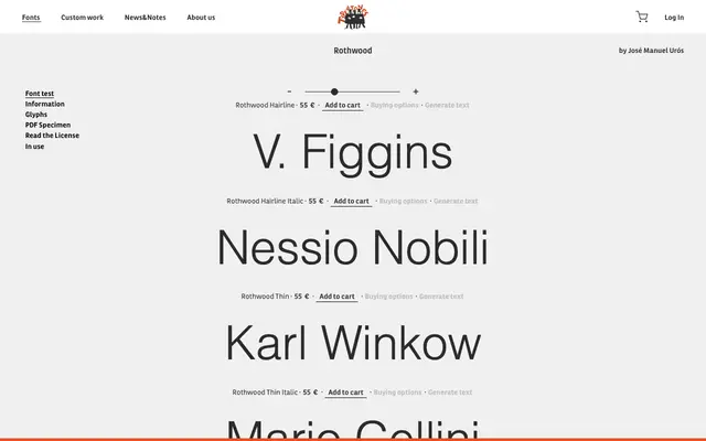 Rothwood specimen from Type-ø-tones