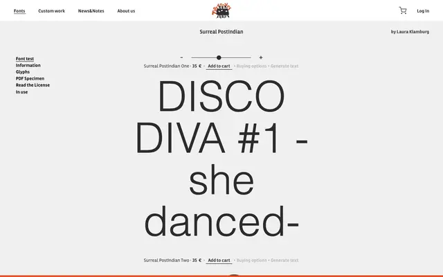Surreal PostIndian specimen from Type-ø-tones